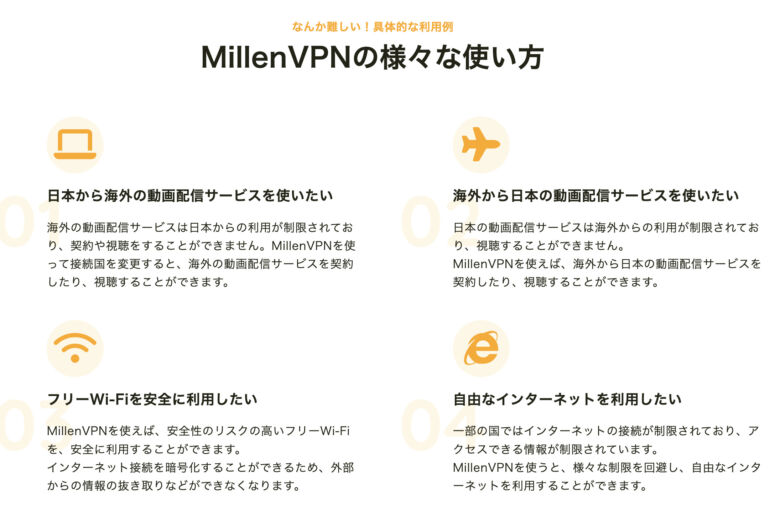 Millen VPNの使い方