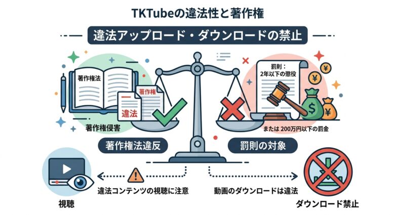 tktubeは違法?視聴・保存の法的整理